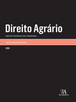 cover image of Direito Agrário--Direito de preferência legal e convencional